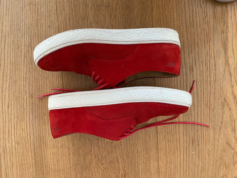 Damen Leder Sneakers in Rot Größe 38 in Schönaich