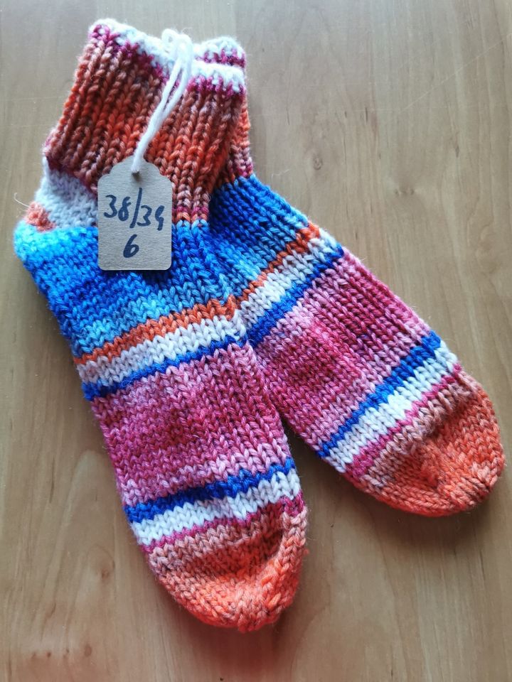 gestrickte Socken/Sneaker 38/39 8fädige Merinowolle handgestrickt in Wolfsburg