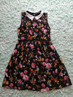 ZARA Trafaluc Sommerkleid ❤ schwarz, Blumen, Kragen weiß ❤ Gr. M Bayern - Bernhardswald Vorschau