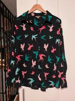Neue schwarze Bluse mit Muster von H&M in Größe 48 Hessen - Ronshausen Vorschau