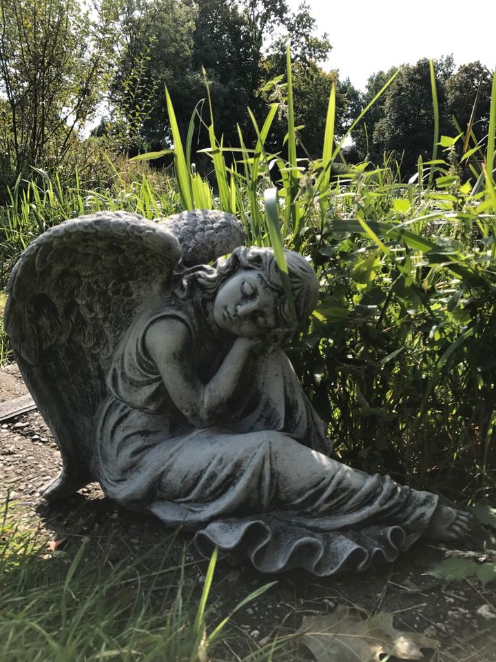 Engel 59cm 38kg Engeln Putte Grabfigur Feen Elfe Rachel Steinguss in Düsseldorf