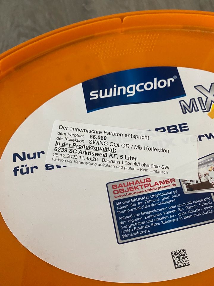 Swingcolor Farbeimer NEU 5 Liter hellgrau (Dust) in Lübeck