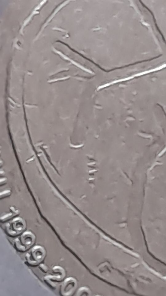 Seltene 2 Euro F Münze Fehlprägung Strichmännchen WWU 1999-2009 in Schenefeld