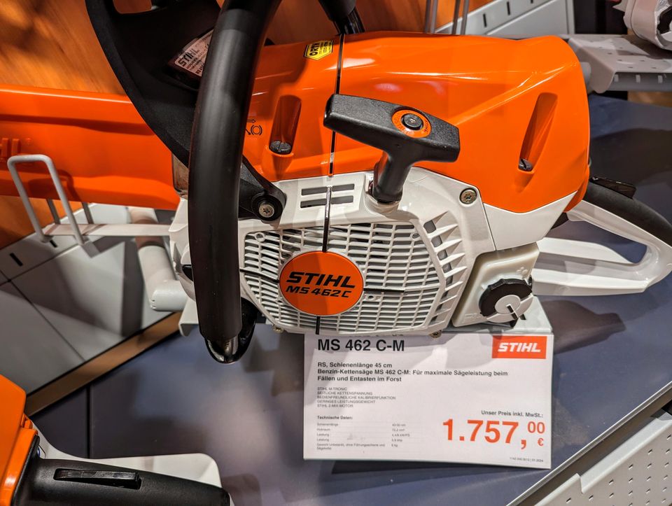 Neue Stihl Profi Motorsäge MS 462 Kettensäge in Odenthal