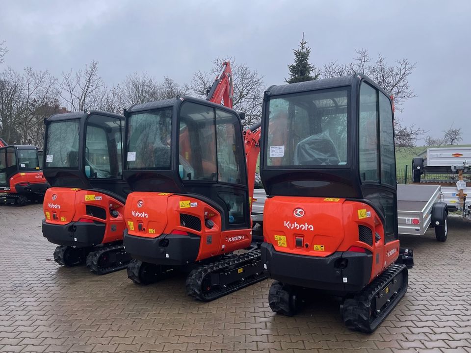 Kubota KX019-4 Minibagger werksneu 2024 mit Löffelpaket 459€/Monat in Petersberg (Saalekreis)