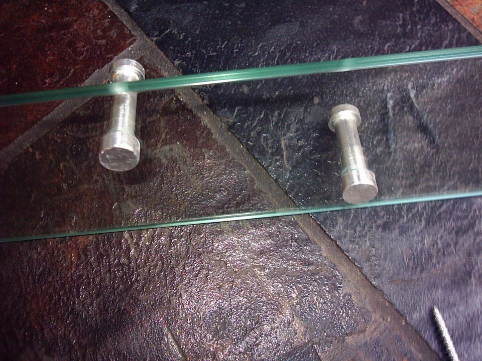 Handtuchhalter Glas mit Metallhaken in Niedernwöhren