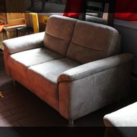 Steinpol 2-Sitzer Sofa aus braunem Wildleder mit Edelstahlfüßen Schleswig-Holstein - Oeversee Vorschau