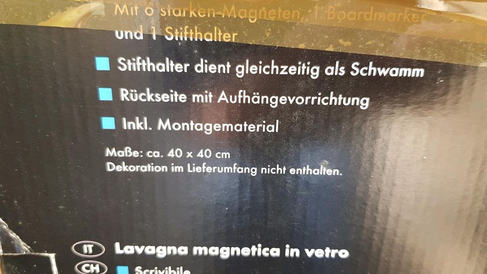 Glasmagnettafel in Northeim