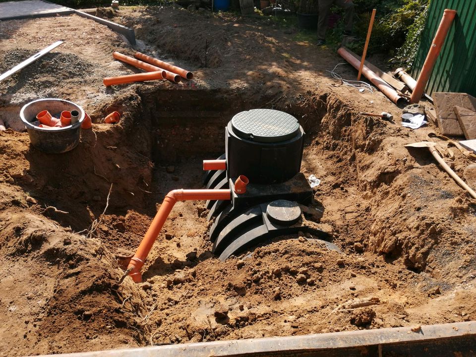 L Steine Mauer Baggerarbeiten Zisterne Gebionen Pflasterarbeiten in Bad Soden-Salmünster