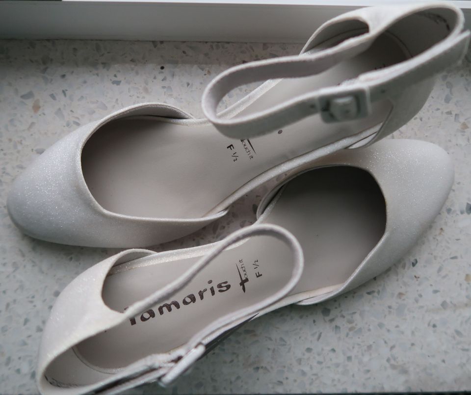 Tamaris Pumps weiß Daenery white glam Gr. 37 / 38 F 1/2 neu in Dresden