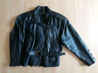 Retro Lederjacke hochwertig Gr. L schwarz Bikerjacke Bayern - Zusmarshausen Vorschau