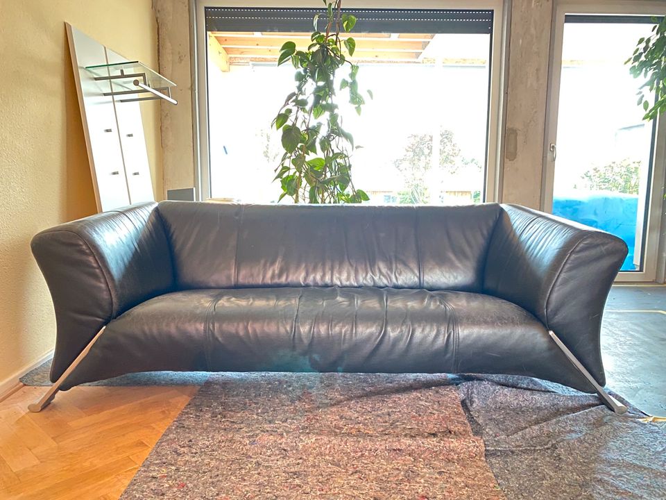 Rolf Benz 322 Echt Leder Sofa Couch Design Klassiker mit Tisch in Bad Salzuflen