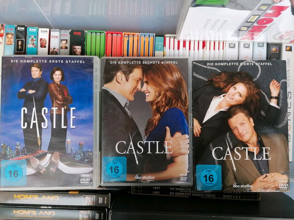 Großes DVD Serien- und Filmpaket, Castle, Monk, Mentalist, Shield in Renningen