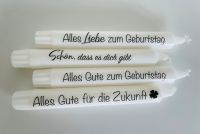 ⭐️Stabkerze bedruckt mit Spruch, Geburtstag, Rente, individuell⭐️ Sachsen-Anhalt - Sangerhausen Vorschau