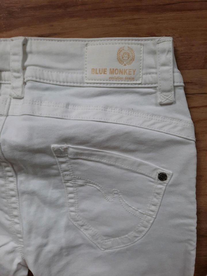 ❤️ Blue Monkey 2 Jeans Skinny W26 weiß stretch in Ochsenfurt