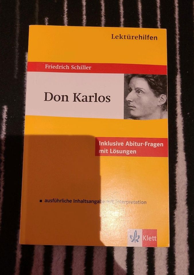 Don Carlos, Schiller - Buch und Lektüreschlüssel / Lektürehilfe in Dortmund