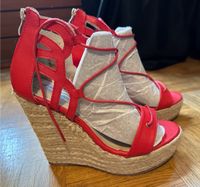 Daisy Street Tie Up Wegde Espadrilles Sandale High Heel rot 40 Aubing-Lochhausen-Langwied - Aubing Vorschau