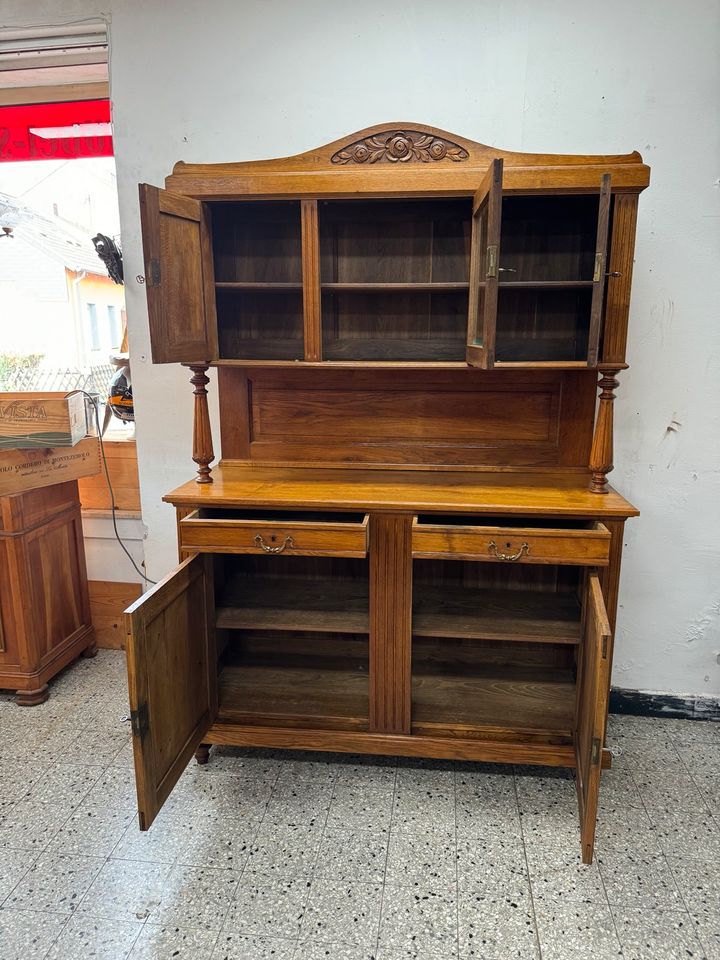 Antikes Buffet Jugendstil Schrank Wohnzimmerschrank Vitrine in Völklingen