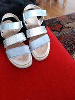 Damensandalen, dicke Sohle, Silber  Gr. 38 Hessen - Rodgau Vorschau