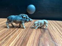 2 DDR Wildschweine Wildschwein GDR vintage Retro plaho Plaste Brandenburg - Jüterbog Vorschau