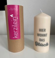 Kerzilein, Stumpenkerze groß „Hier wohnt das Glück* *NEU* Bayern - Füssen Vorschau