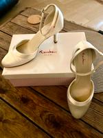 RAINBOW CLUB BRAUTSCHUHE GR 38,5 IVORY SATIN PUMPS Bayern - Mömbris Vorschau
