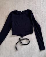 schwarzes Only Longsleeve mit Bändern zum Überkreuz binden Bayern - Neu Ulm Vorschau