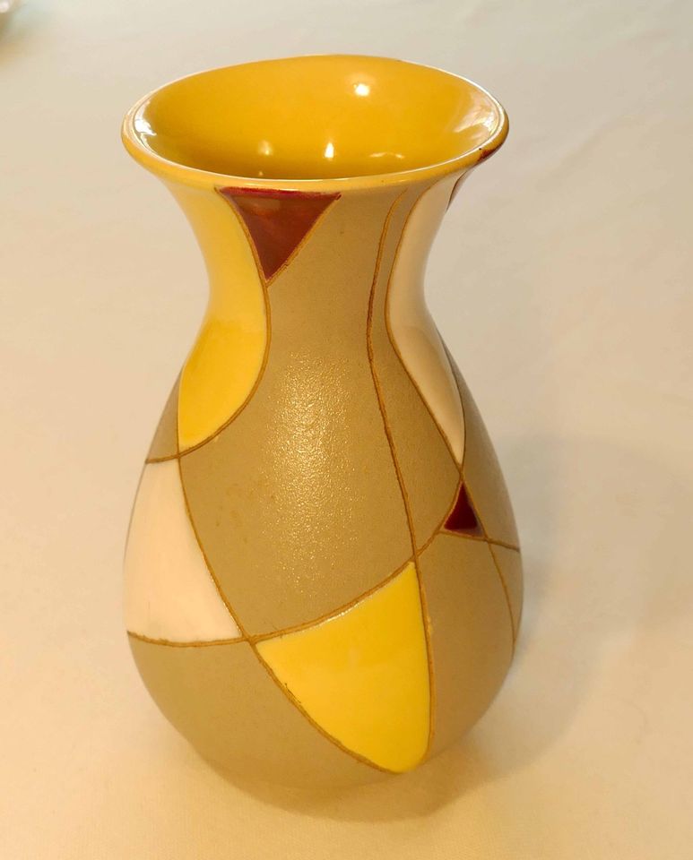 Vase, Keramik, Jasba Verona, Ritzdekor, 50er Jahre, Vintage in Saarbrücken