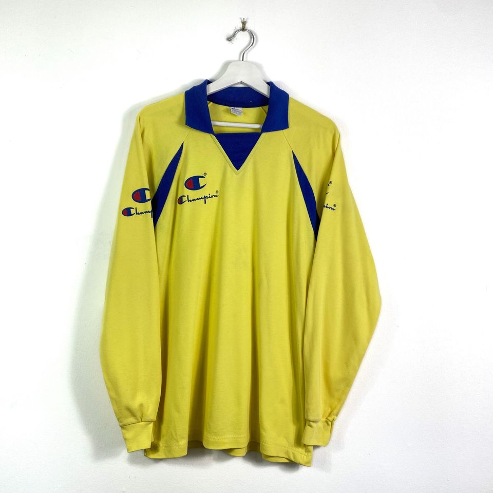 Vintage Champion Longsleeve Gr.L Trikot Gelb 90er 90s y2k Retro in Gronau (Westfalen)