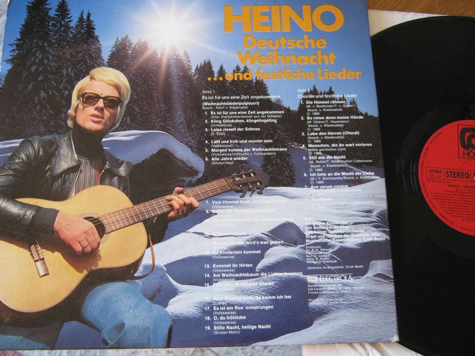 LP - KULT-aus der Weihnachtsszene - HEINO mit GRIPPENFIGUREN in Kratzenburg