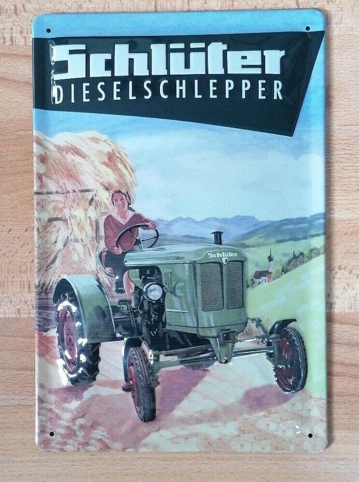 Schlüter Schlepper Traktor Blechschild Werksatt Geschenk #1282 in Bielefeld