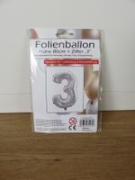 Geburtstag Luftballon silber Zahl drei 3 Nordrhein-Westfalen - Borken Vorschau