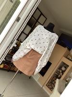 Lässige oversize Bluse , creme-braun , Baumwolle Hessen - Viernheim Vorschau
