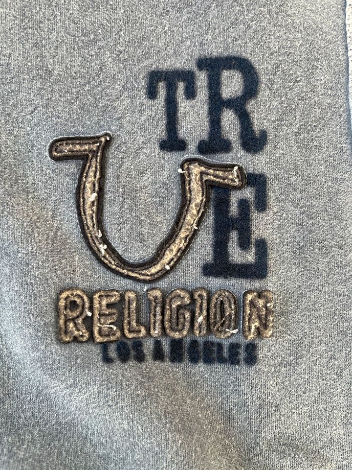 True Religion Sweatshirt Jacke graublau Gr L top Zustand in Korschenbroich