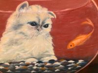 Wunderschönes Keilrahmen Bild, Goldfisch - Katze rot 50x50 Nordrhein-Westfalen - Moers Vorschau