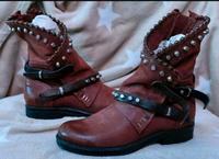 A.S.98 Biker Boots Echtes Leder Nieten Feldmoching-Hasenbergl - Feldmoching Vorschau