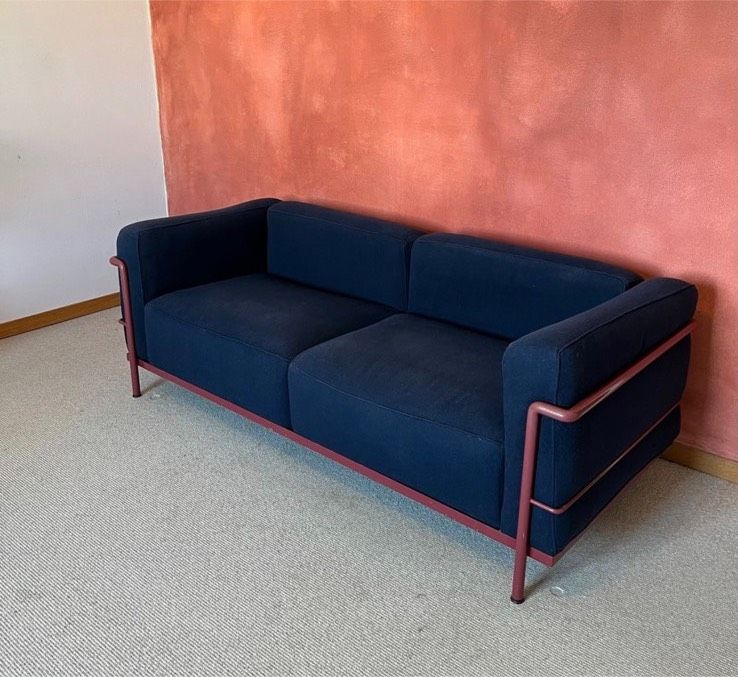 • Original Cassina Corbusier LC3 2-er Sofa Stoff Metall LC 3 2 in Pfullendorf