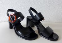 Sandalen Sandalette schwarz mit bersteinfarbener Schnalle Gr 37 Eimsbüttel - Hamburg Rotherbaum Vorschau