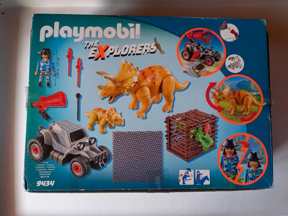 Playmobil 9434 triceratops mit Jäger und Fangnetz in Kulmbach