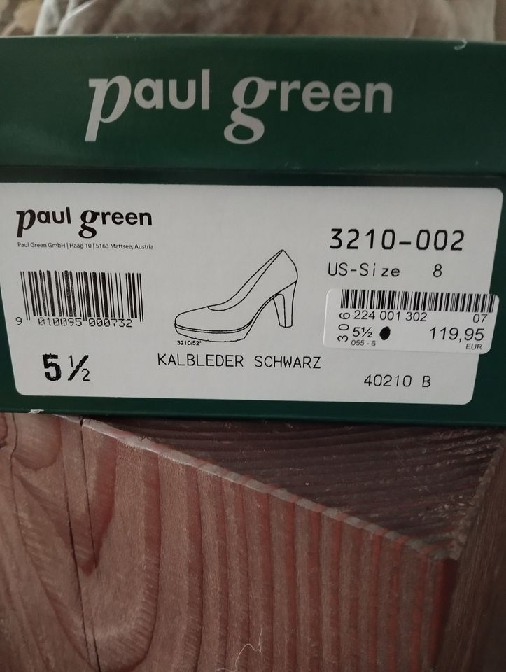 Paul Green Pumps NEU. 38.5. 5.5  Leder Schwarz in Leipzig