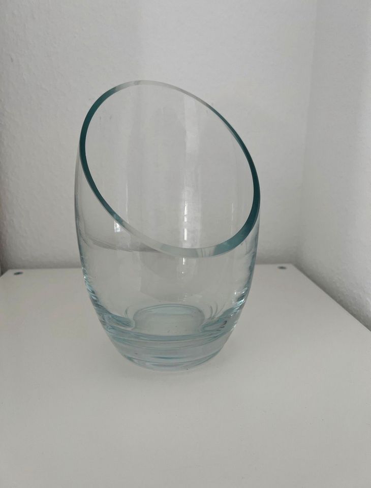 Vase / Glasblumentopf / Übertopf aus Glas in Hanau