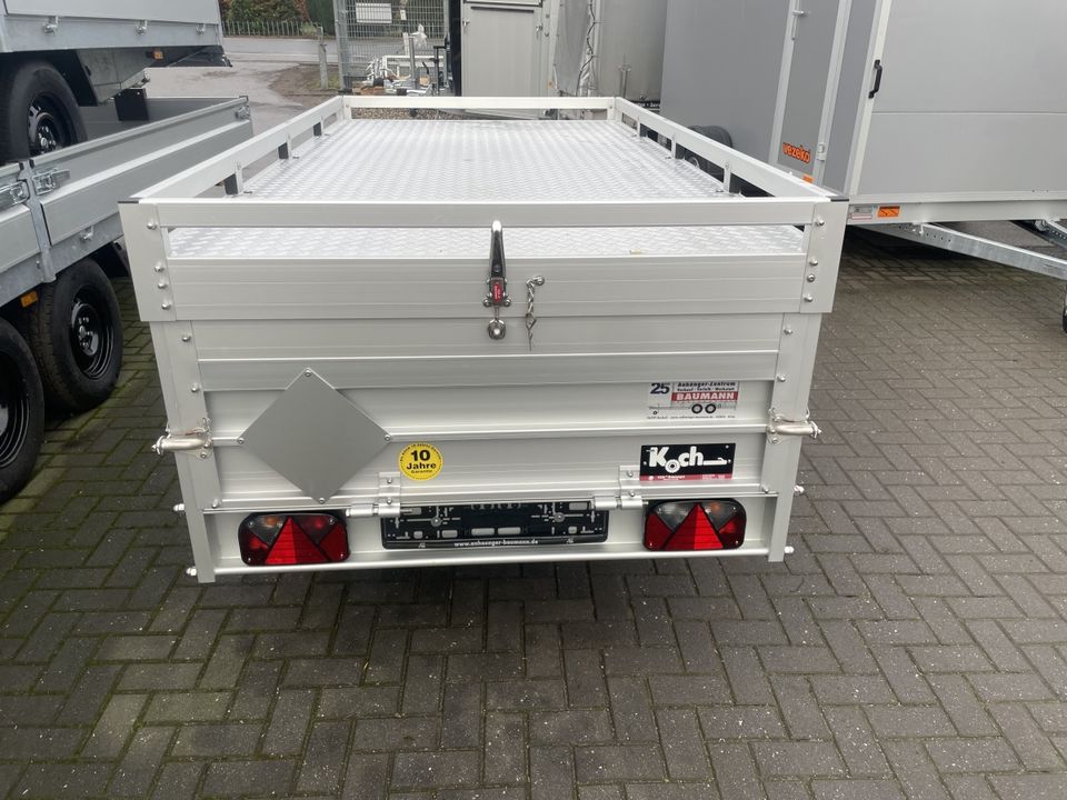 Koch Anhänger 4.13 Deckelanhänger 250x125x50cm PKW Alu 1300kg NEU in Bocholt