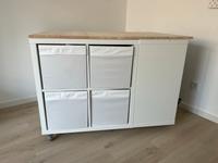Zuschneidetisch mit Stauraum aus 3 Ikea Kallax Regalen Hessen - Bad Schwalbach Vorschau