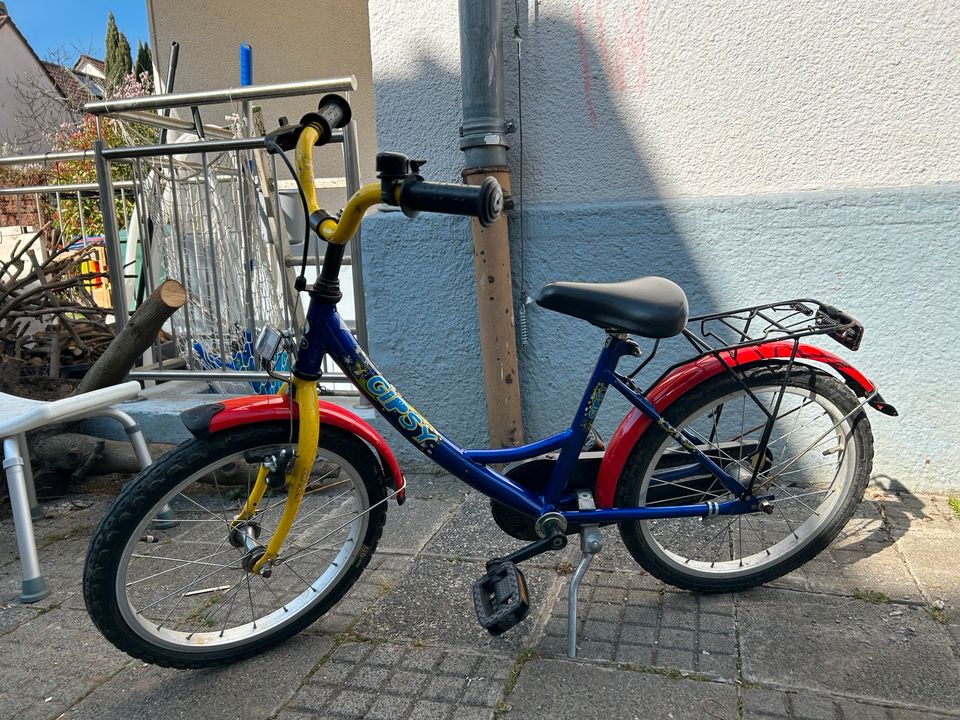 Kinder Fahrrad in rot blau in Freinsheim