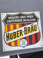 Huber - Bräu Lauterbach Emailschild Bier Brauerei Baden-Württemberg - Rastatt Vorschau