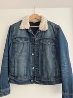 Frühlingsjacke Jeansmantel mit Pelzkragen Xs-S Mitte - Tiergarten Vorschau