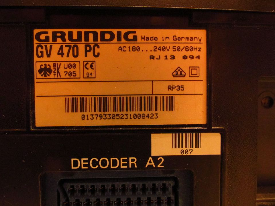 Videorecorder Grundig GV 470 PC mit Fernbedienung Funktioniert in Berlin