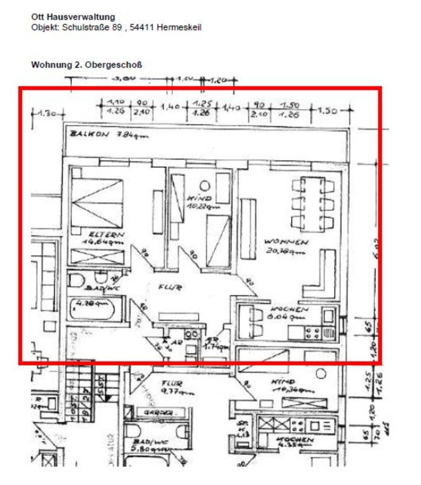 Helle freundliche Wohnung in Hermeskeil (3 ZKB) in Hermeskeil