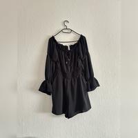 Amisu Jumpsuit Einteiler Overall Schwarz 40/L Rüsche Volant basic Mitte - Tiergarten Vorschau