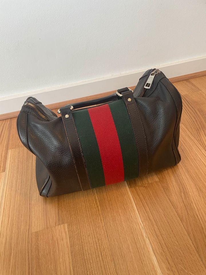 Gucci - Vintage - Leder Bowling Bag - braun - gebraucht in Berlin